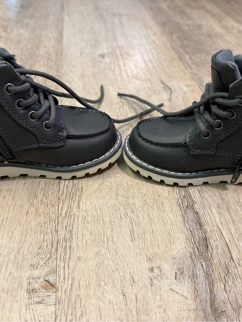 Falls Creek Kids Gray Lace-Up Ankle Dress Boots Size 6T